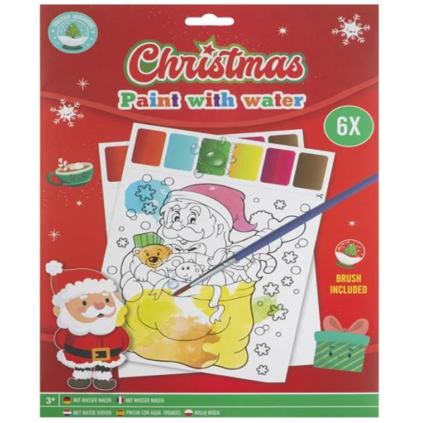 CHRISTMAS PAINT WITH WATER AND BRUSH