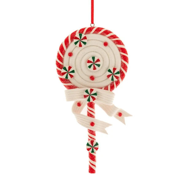 XMAS CANDY CANE HANGING ORNAMENT 8X15 CM