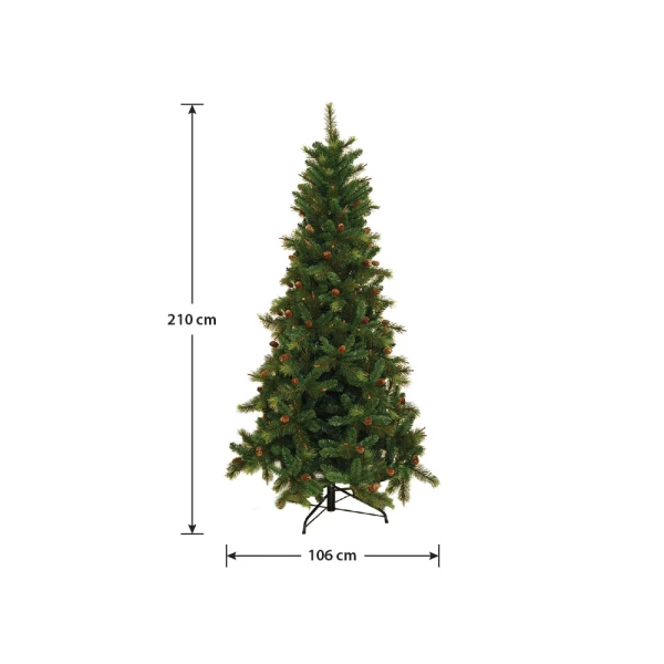 CHRISTMAS TREE PINE PACIFIC PVC WITH PINEAPPLES 210 cm
