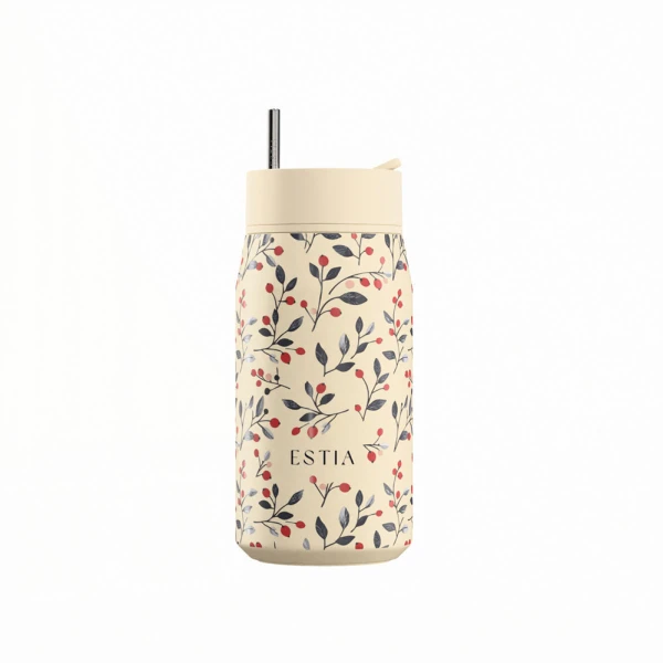 ESTIA HOME ART ΘΕΡΜΟΣ LENS SAVE THE AEGEAN 360ml BLOOM BEIGE