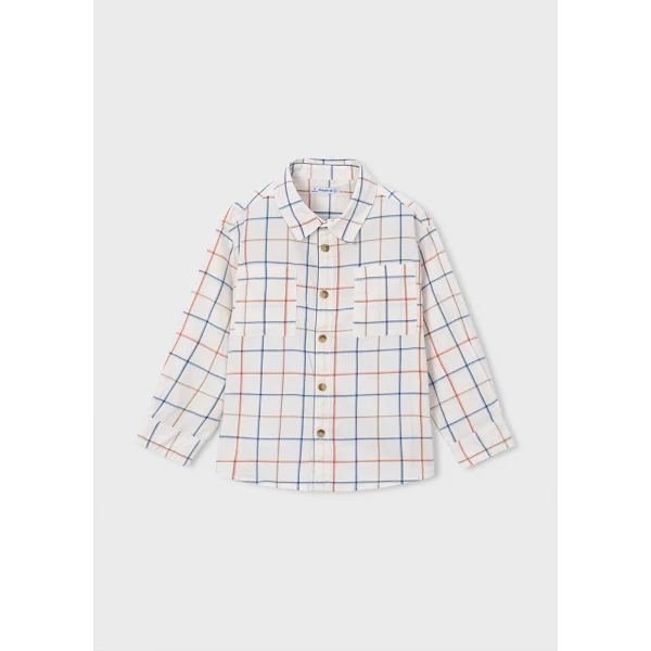 MAYORAL SHIRT LONG SLEEVES VIYELLA  BRIGHT SALMON