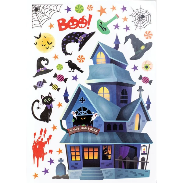 ΑΥΤΟΚΟΛΛΗΤΑ ΠΑΡΑΘΥΡΟΥ HALLOWEEN - 8 ΣΧΕΔΙΑ