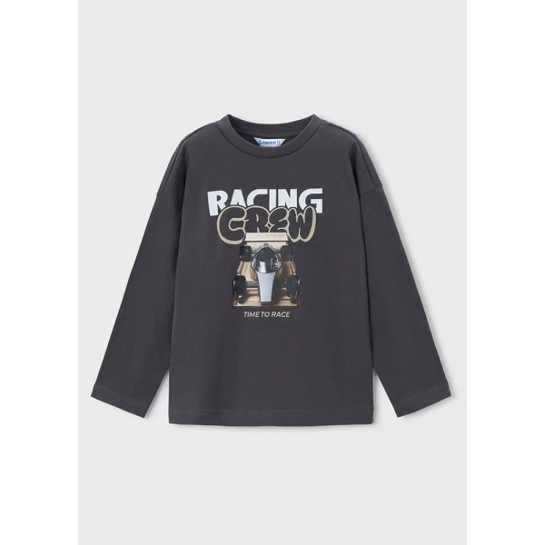 MAYORAL T-SHIRT ΜΑΚΡΥΜΑΝΙΚΟ RACING ΜΑΥΡΟΠΙΝΑΚΑΣ