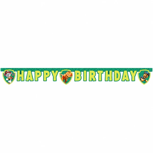 ΧΑΡΤΙΝΗ ΓΙΡΛΑΝΤΑ ΓΡΑΜΜΑΤΩΝ HAPPY BRTHDAY PAW PATROL 3 DINO MOVIE