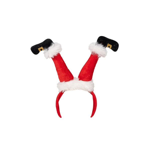 CHRISTMAS HEADBAND SANTA CLAUSAND ELF LEGS 30 cm - 2 DESIGNS