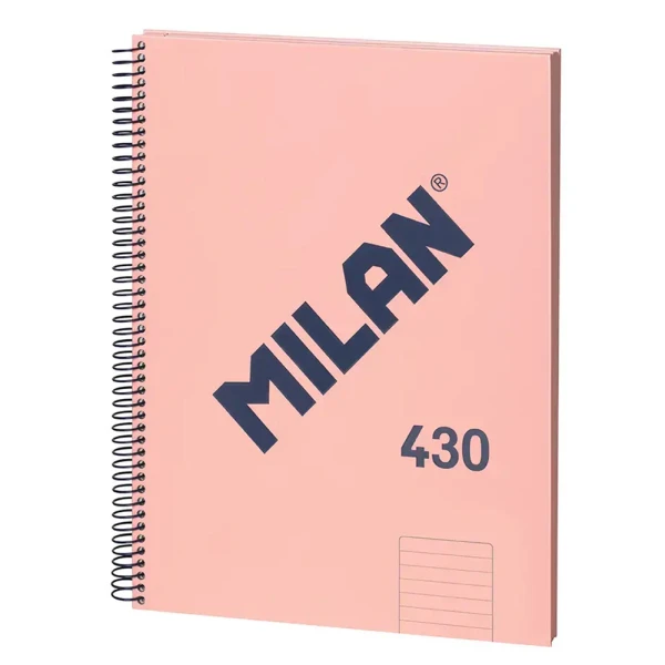 MILAN ΤΕΤΡΑΔΙΟ ΣΠΙΡΑΛ A4 80 ΦΥΛΛΑ COLLECTION ΡΟΖ