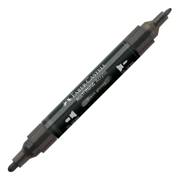 FABER-CASTELL ACRYLIC MARKER MULTIMARK COLOUR 299 GLOSSY BLACK