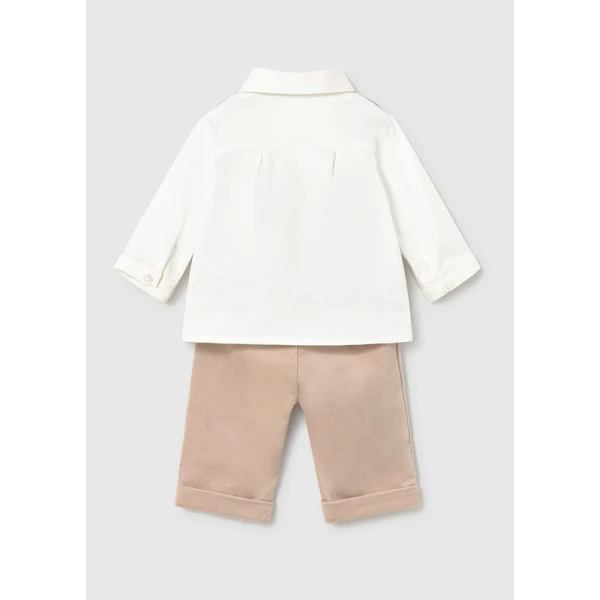 MAYORAL SET PANTS SHIRT VEST BEIGE