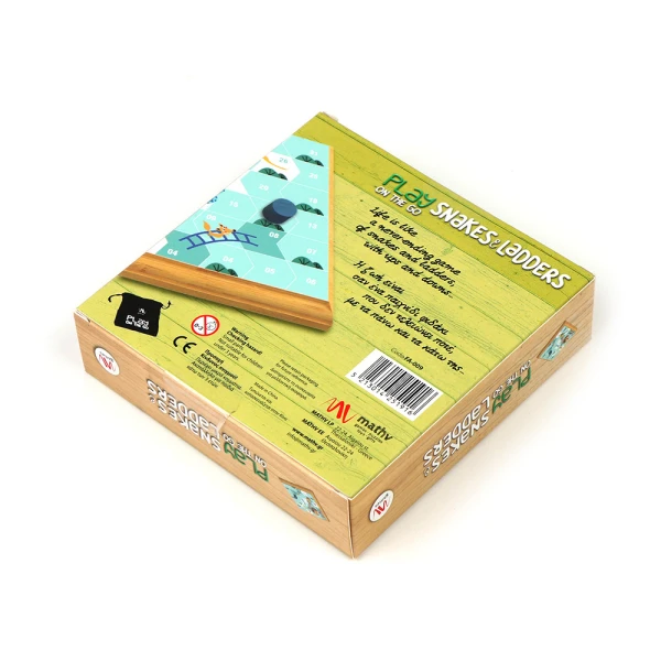 WOODEN BOARD GAME PLAY ON THE GO – SNAKES & LADDERS