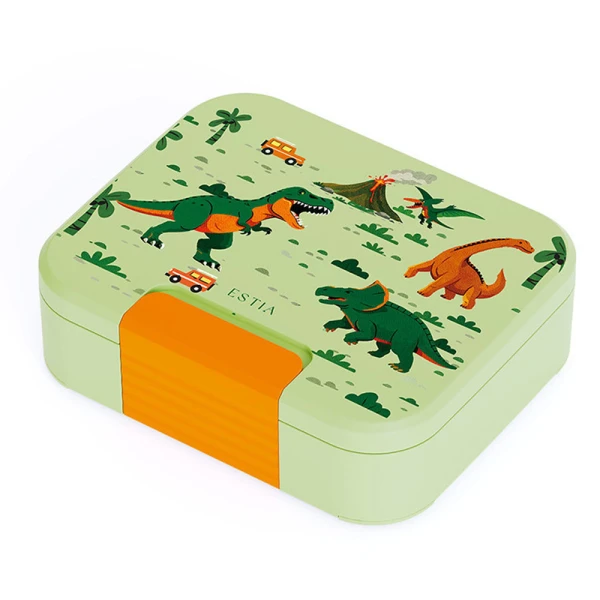 LUNCH BOX SAVE THE AEGEAN 950ml 3 STAINLESS STEEL REMOVABLE COMPARTMENTS DINO EXPLORER