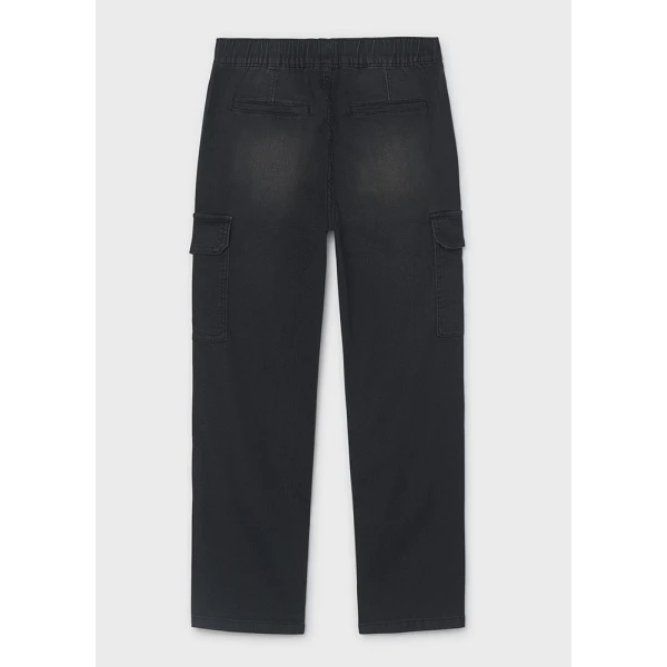 MAYORAL PANTS SOFT DENIM JOGGER  BLACK