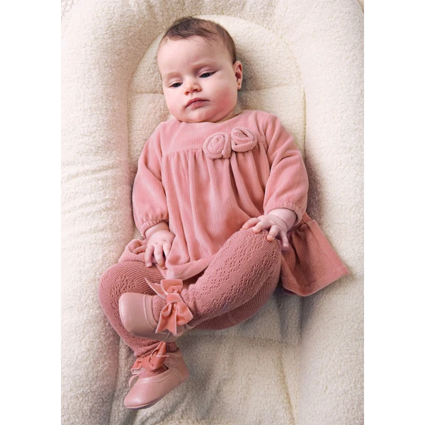MAYORAL DRESS FLEECE CORDUROY ROSE