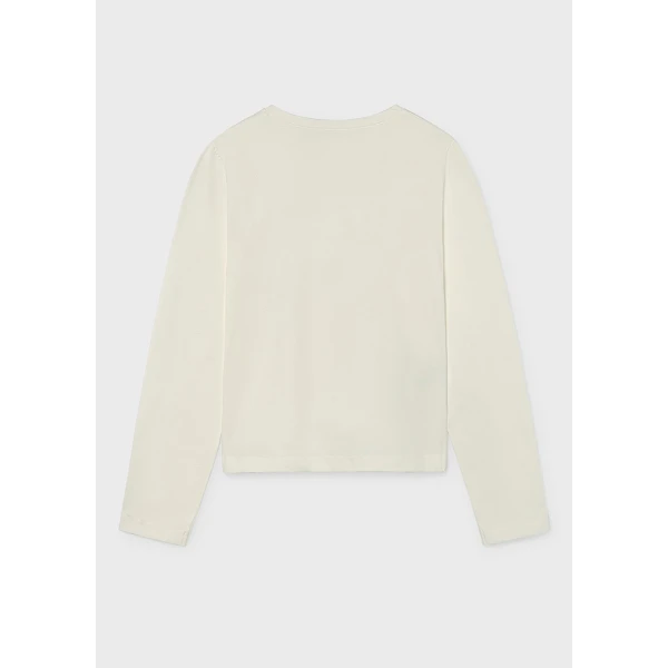 MAYORAL T-SHIRT LONG SLEEVES CHIC  CREAM