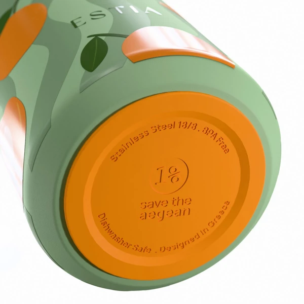 ESTIA HOME ART ΘΕΡΜΟΣ FLOW SAVE THE AEGEAN 500ml PEACH GARDEN