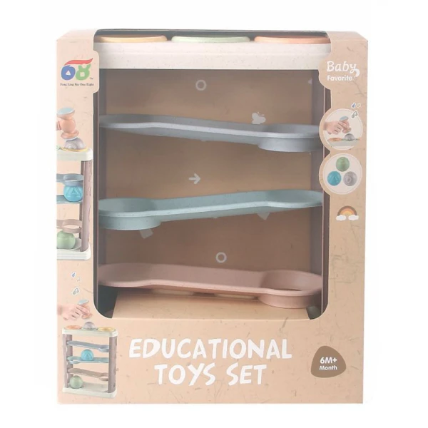 EDUCATIONAL BALL TRACK AND HAMMER TOY 11 pcs.