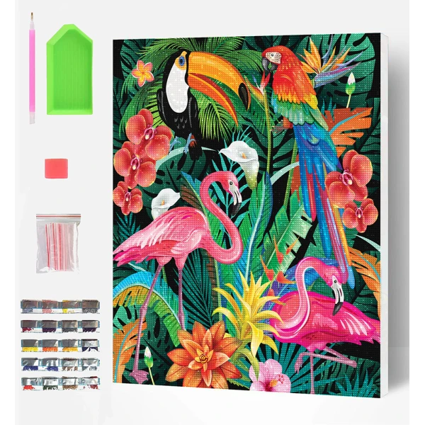 SPLAT PLANET ΣΕΤ DIAMOND PAINTING ΣΕ ΚΑΜΒΑ ΜΕ ΤΕΛΑΡΟ 30Χ40 εκ. TROPICAL