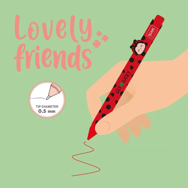 LEGAMI ΣΤΥΛΟ GEL LOVELY FRIENDS - LADYBUG