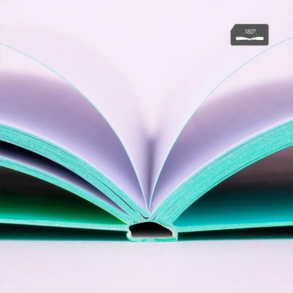 MILAN A4 BOUND NOTEBOOK 48 SHEETS STRIPED SUNSET COLLECTION TURQUOISE