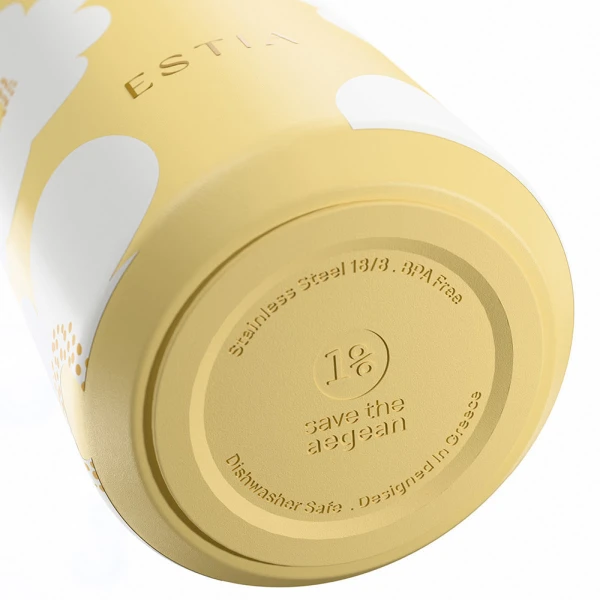 ESTIA HOME ART ΘΕΡΜΟΣ FLOW SAVE THE AEGEAN 500ml YELLOW DAISY
