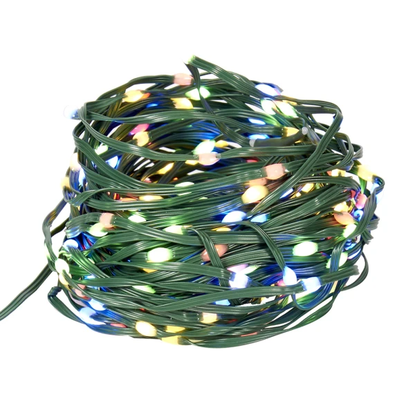 200 LED LIGHTS PROGRAM GREEN CABLE MULTICOLOUR WARM LIGHT