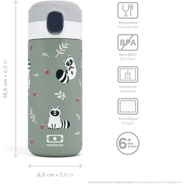MONBENTO ΜΠΟΥΚΑΛΙ ΘΕΡΜΟΣ 360ml POP RACCOON