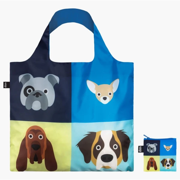 LOQI RECYCLED TOTE BAG - STEPHEN CHEETHAM DOGS
