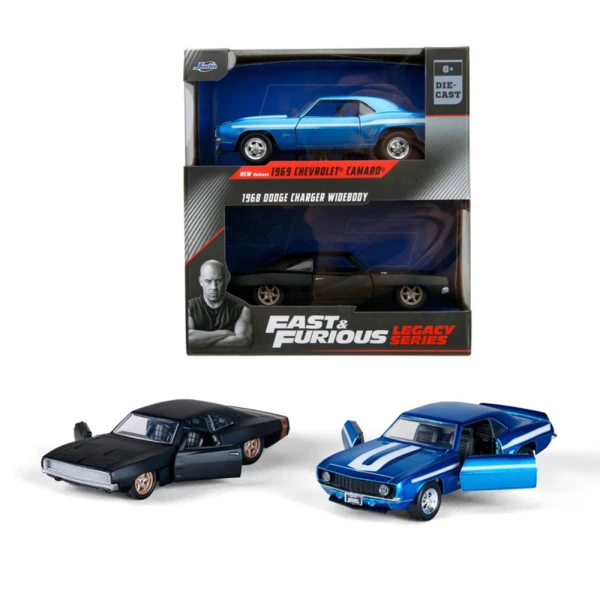 JADA F&F LEGACY SERIES 1:32 1969 CHEVROLET CAMARO ΚΑΙ 1968 DODGE CHARGER WIDEBODY