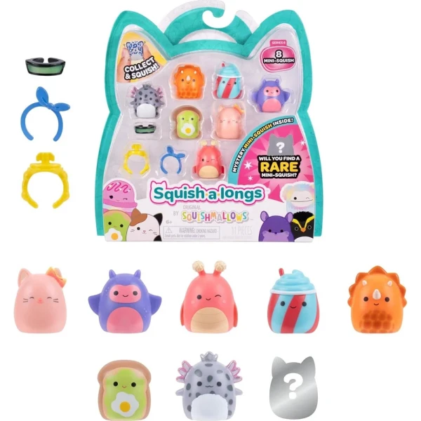 SQUISH-A-LONGS SQUISHMALLOWS ΣΕΤ 8 τεμ. W6 ΦΙΓΟΥΡΕΣ & ΑΞΕΣΟΥΑΡ