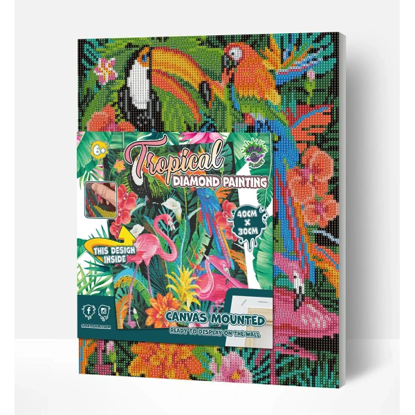 SPLAT PLANET ΣΕΤ DIAMOND PAINTING ΣΕ ΚΑΜΒΑ ΜΕ ΤΕΛΑΡΟ 30Χ40 εκ. TROPICAL