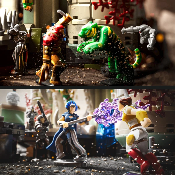 MATTEL BRICK SHOP MASTERS OF THE UNIVERSE BUILDING SET - BATTLE OF CASTLE GRAYSKULL