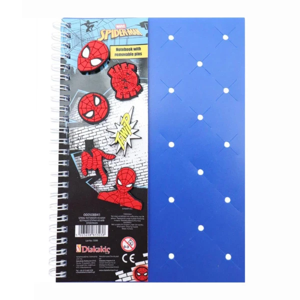 ΤΕΤΡΑΔΙΟ ΣΠΙΡΑΛ A5 60 ΦΥΛΛΑ ΜΕ 6 ΚΑΡΦΙΤΣΕΣ SPIDERMAN