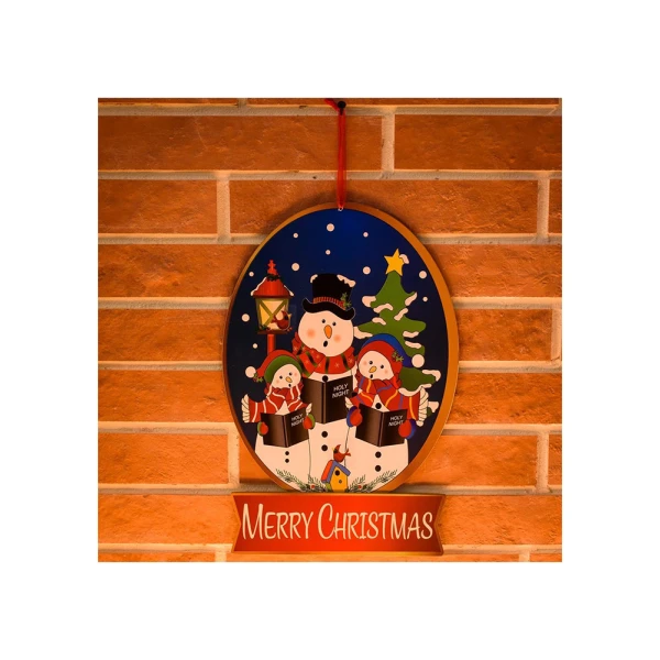 CHRISTMAS ORNAMENT 35 cm WOODEN WISHES - 2 DESIGNS