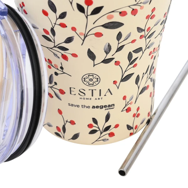 ESTIA HOME ART COFFEE MUG 350ml - BLOOM BEIGE