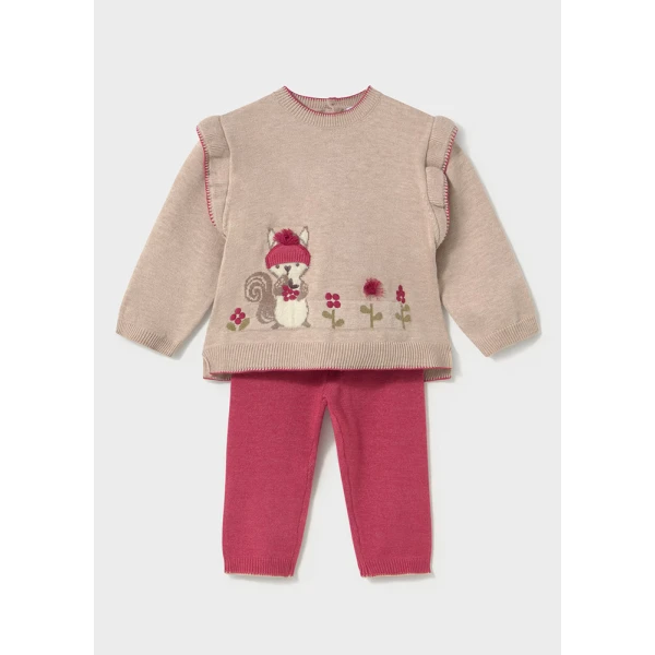 MAYORAL SET PANTS KNITTED PINK