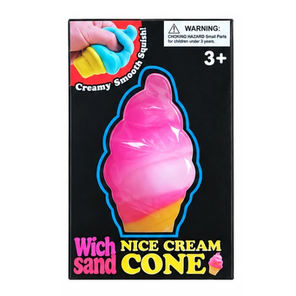SQUEEZE ICE CREAM CONE STRESS TOY - 4 COLORS