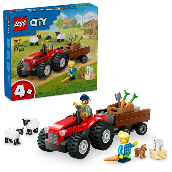 LEGO® CITY RED FARM TRACTOR WITH TRAILER & SHEEP