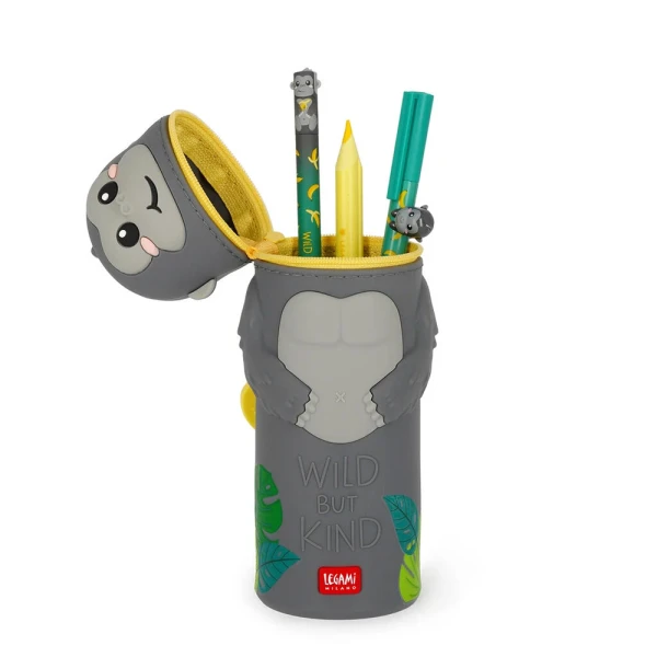 LEGAMI 2 IN 1 SILICONE PENCIL CASE KAWAII GORILLA