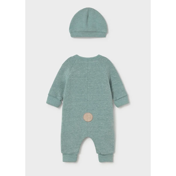 MAYORAL ROMPER AND HAT SET GREEN 