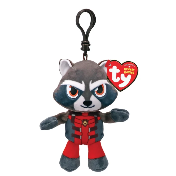 TY BEANIE BABIES ΧΝΟΥΔΩΤΟ ΚΛΙΠ MARVEL ROCKET 8,5 εκ.