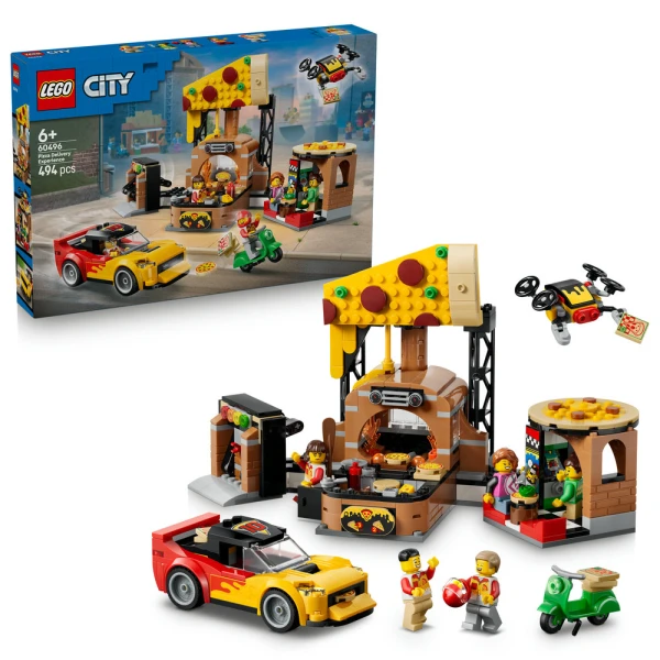 LEGO® CITY MY CITY ΕΜΠΕΙΡΙΑ ΠΑΡΑΔΟΣΗΣ ΠΙΤΣΑΣ ΜΕ ΟΧΗΜΑΤΑ