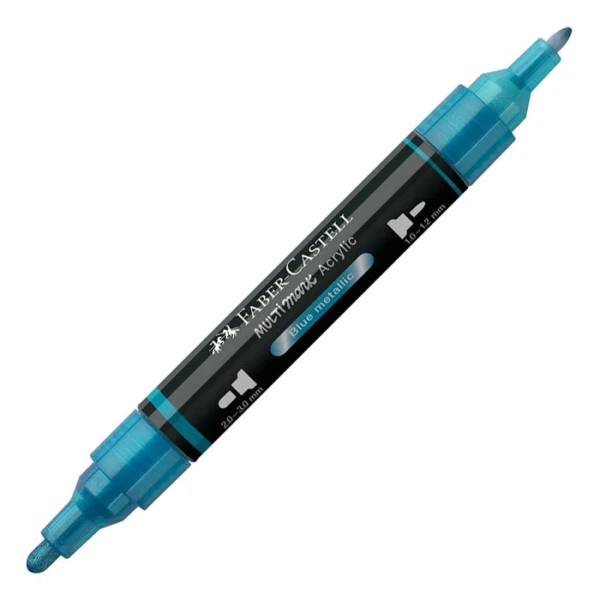 FABER-CASTELL ACRYLIC MARKER MULTIMARK COLOUR 292 BLUE METALLIC