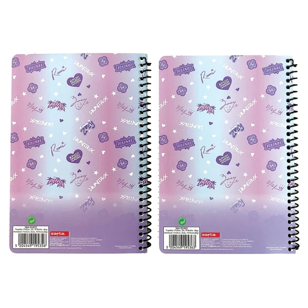 SPIRAL NOTEBOOK 17Χ25 cm  2 SUBJECTS 70 SHEETS K-POP DEMON HUNTERS - 2 DESIGNS