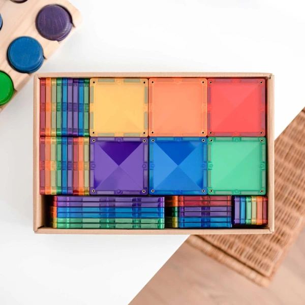 CONNETIX ΜΑΓΝΗΤΙΚΑ ΤΟΥΒΛΑΚΙΑ RAINBOW CREATIVE PACK 102 τεμ.
