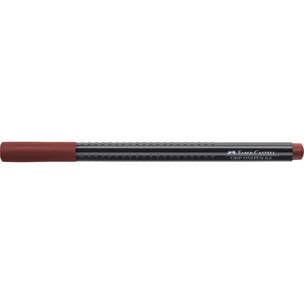 FABER-CASTELL ΜΑΡΚΑΔΟΡΑΚΙ GRIP FINEPEN 0.4mm ΚΑΦΕ ΚΟΚΚΙΝΟ