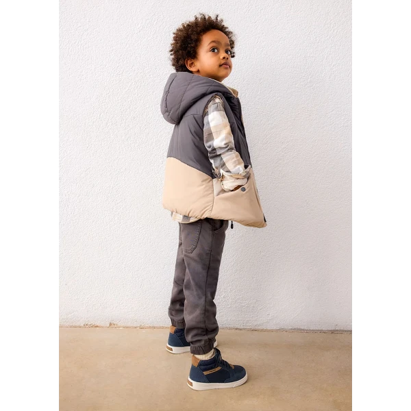 MAYORAL VEST REVERSIBLE  BEIGE
