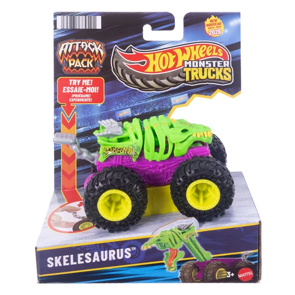 HOT WHEELS MONSTER TRUCKS ΟΧΗΜΑ ATTACK PACK - SKELESAURUS