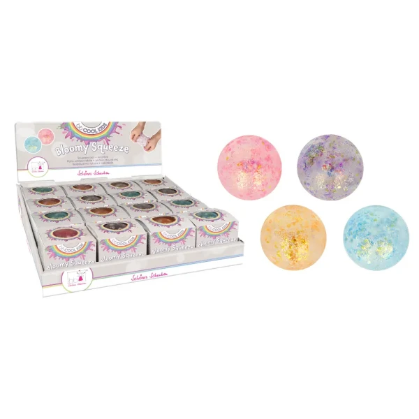 BALL SQUEEZE GLITTER PASTEL - 4 COLORS