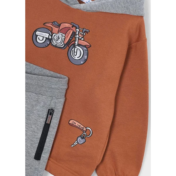 MAYORAL TRACKSUIT FLEECE MOTO TERRACOTTA 
