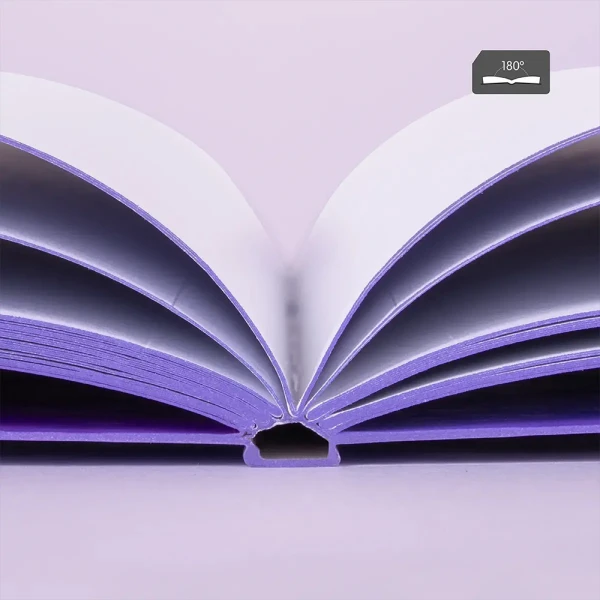MILAN A4 BOUND NOTEBOOK 48 SHEETS STRIPED SUNSET COLLECTION LILAC