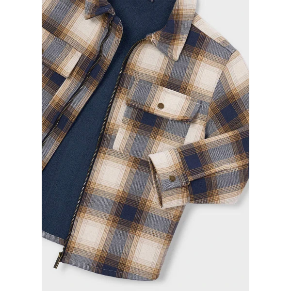 MAYORAL JACKET CHECK BLUE DARK